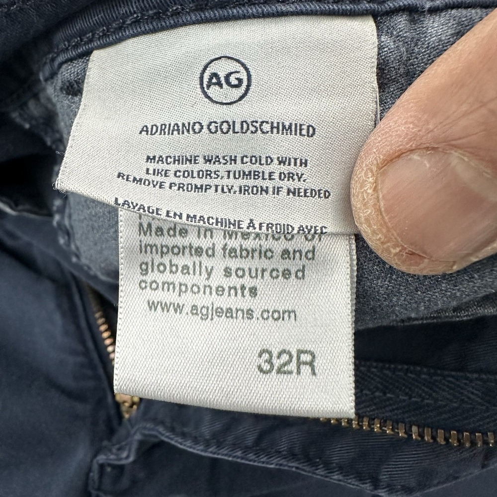 Ag Adriano Goldschmied The Marshall Slim Trousers Men‎ 32x30 Blue Chino Pants - Picture 12 of 12
